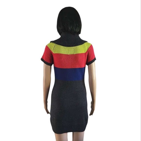 Oxygen  knit colorblock sweater dress with cowl neck, size S - Picture 6 of 10